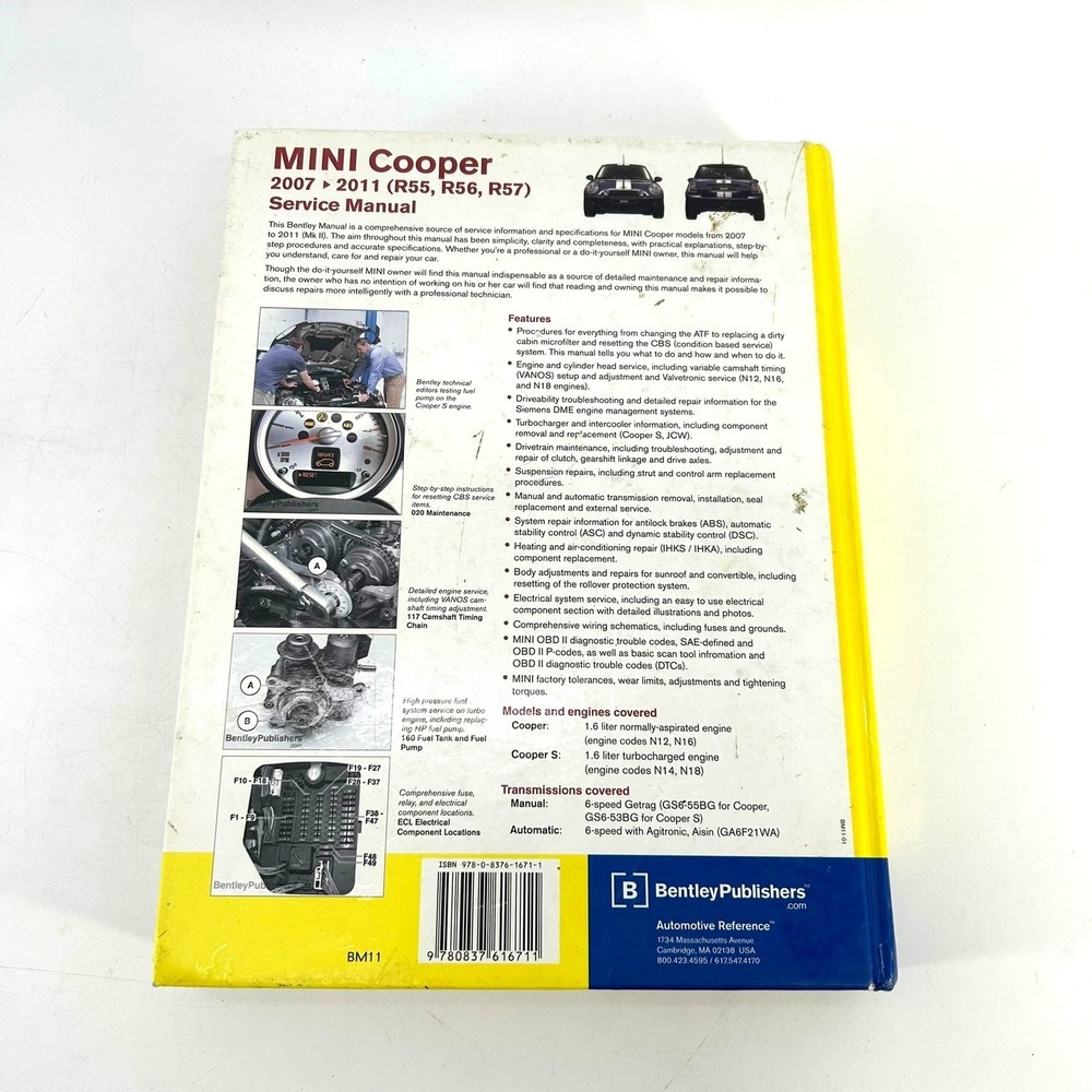 MINI Cooper Service Manual 2007-2011 Bentley Publishers R55 R56 R57 JCW Clubman - Picture 3 of 6